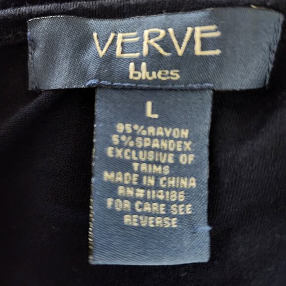 Verve Blues Large Navy Blue Lightweight Cardigan - Picture 3 of 4